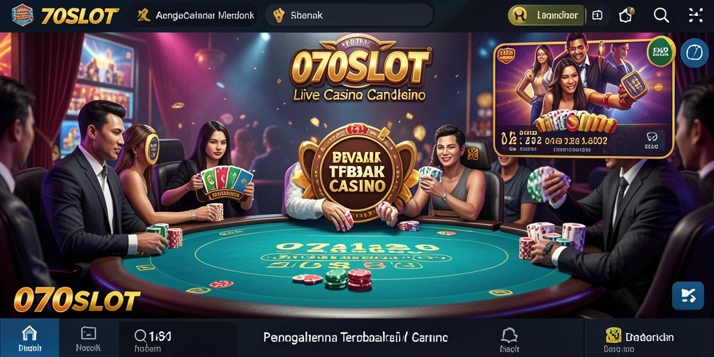 Tampilan menarik dari gameplay Live Casino 070SLOT yang mendebarkan.