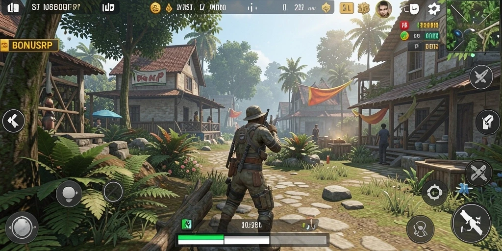 Gameplay BONUSRP menampilkan pengalaman simulasi yang mendalam dan interaktif.