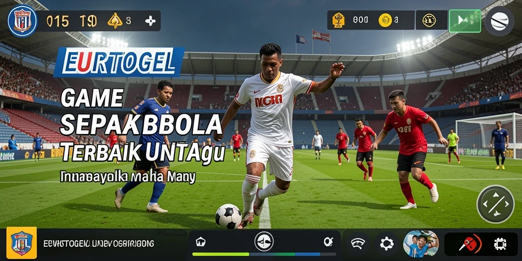 Tampilan screenshot EUROTOGEL menunjukkan pertandingan sepak bola yang nyata.