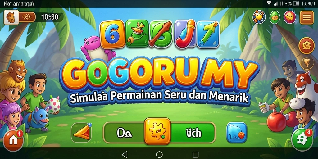 Tampilan menarik dari gameplay GOGORUMMY yang seru dan interaktif.