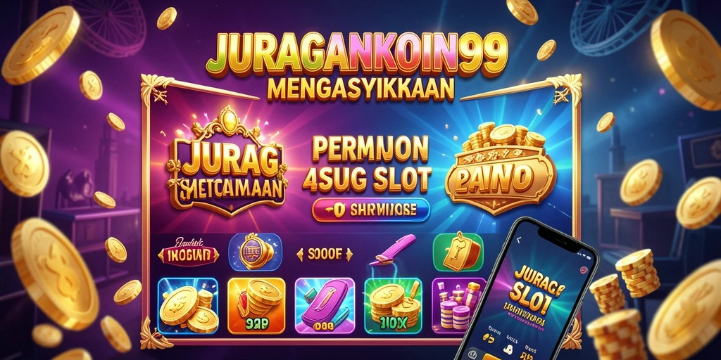 Tampilan gameplay menegangkan di JURAGANKOIN99 dengan simbol-simbol berwarna.