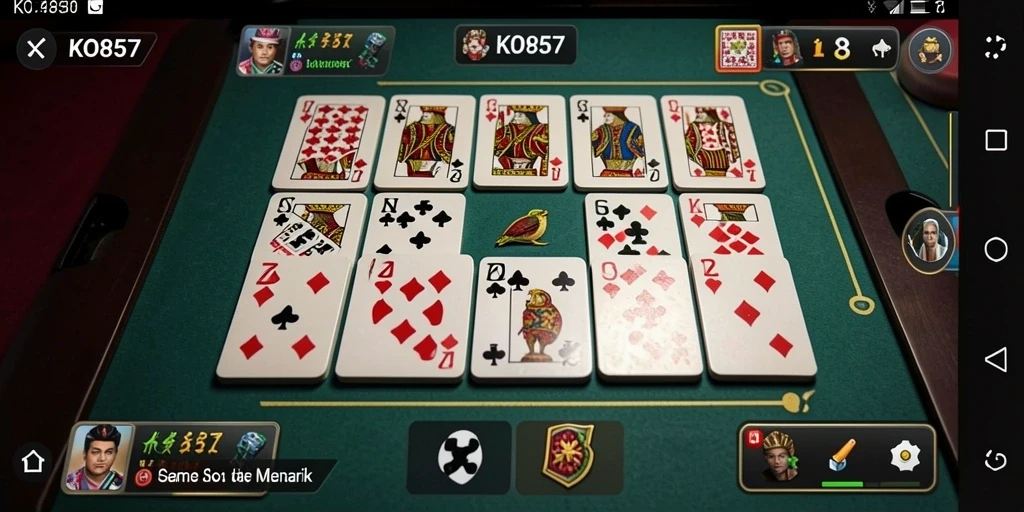 Tampilan gameplay menarik dari KO857 yang penuh aksi Domino.