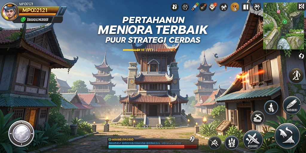 Tampilan menarik gameplay Tower Defense MPO2121 yang menantang.