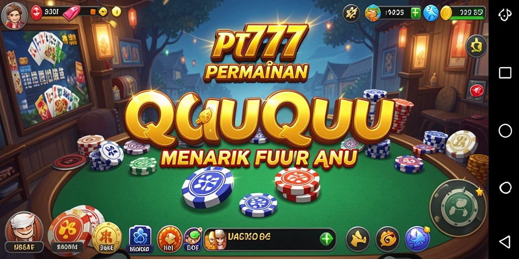 Tampilan gameplay QiuQiu yang seru dan menghibur.